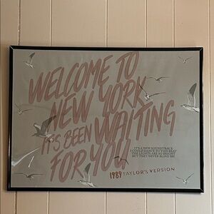 Taylor Swift official 1989 “Welcome to New York” poster / lithograph